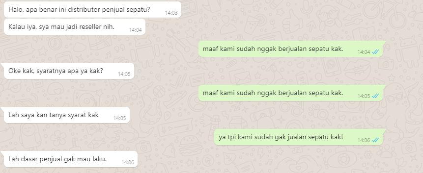 10 Chat absurd pengin jadi reseller, bikin gagal paham