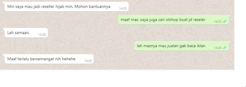 10 Chat absurd pengin jadi reseller, bikin gagal paham