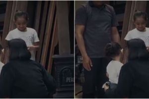 Lama tak pulang, Polwan ini beri kejutan anaknya pakai kostum badut 