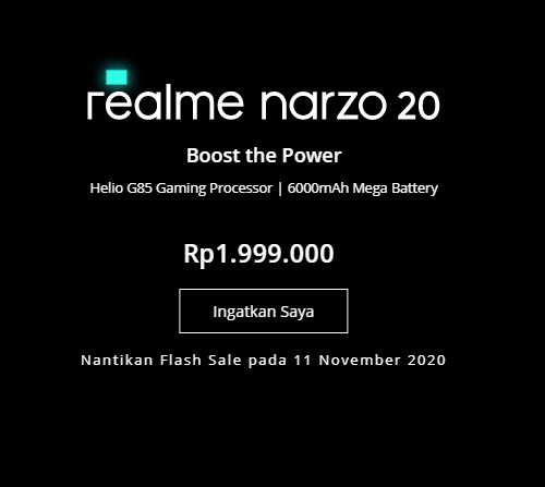 Harga Realme Narzo 20 dengan spesifikasi, kelebihan & kekurangan