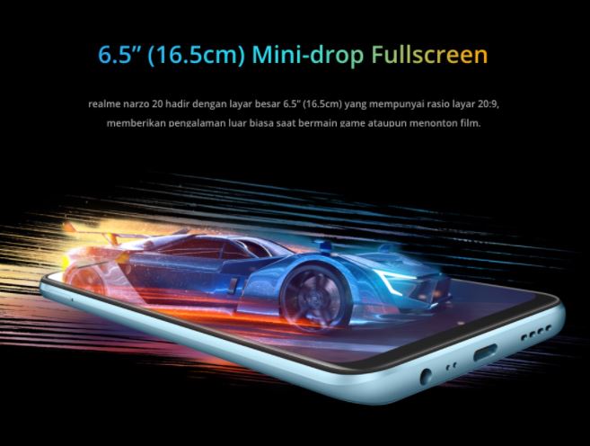 Harga Realme Narzo 20 dengan spesifikasi, kelebihan & kekurangan