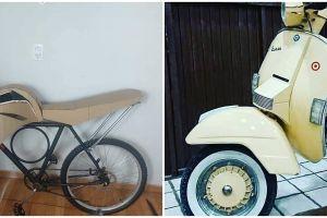 10 Modifikasi sepeda jadi motor ini desainnya unik abis