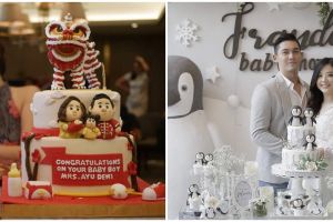 Potret kue baby shower 10 seleb ini unik, bikin sayang dimakan
