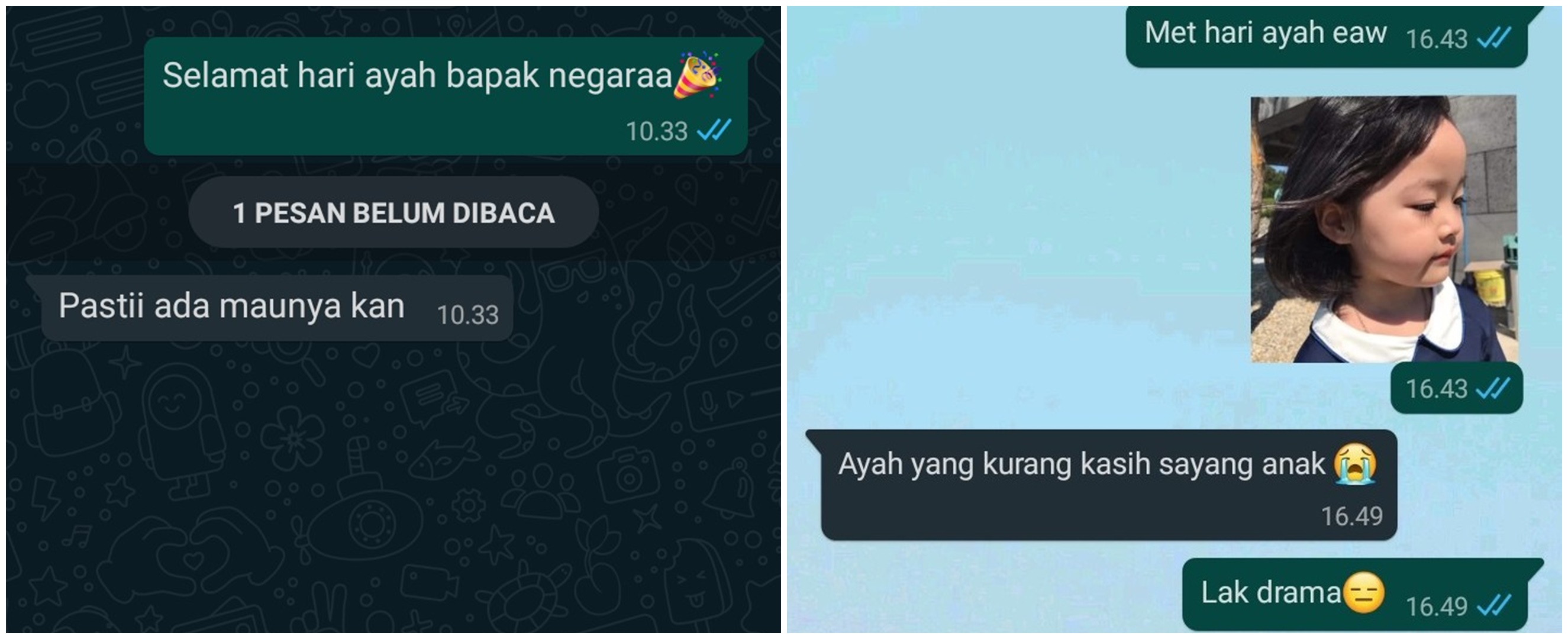18 Chat lucu selamat Hari Ayah ini bikin anak tepuk jidat