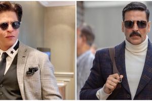 10 Potret kompak Shah Rukh Khan dan Akshay Kumar, bak kakak adik