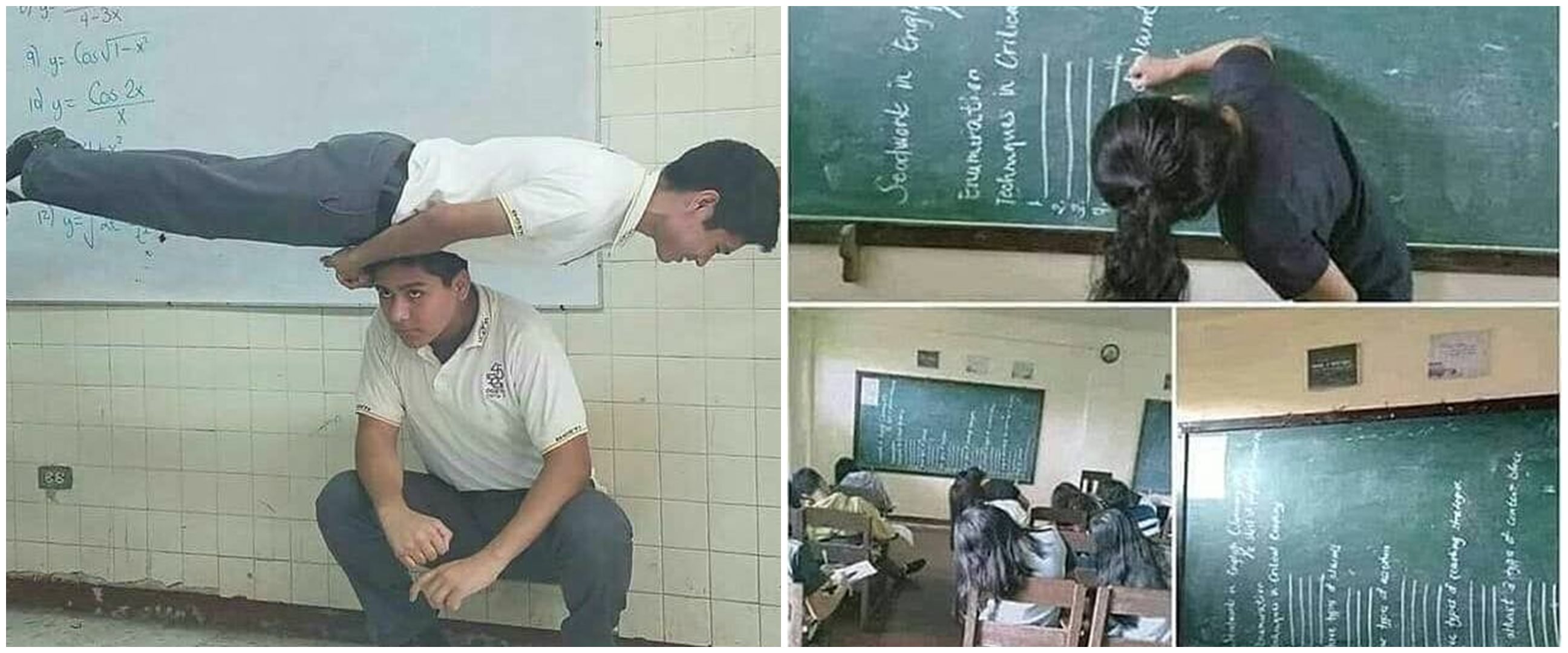 10 Potret tingkah ajaib siswa di kelas, ada yang akrobat