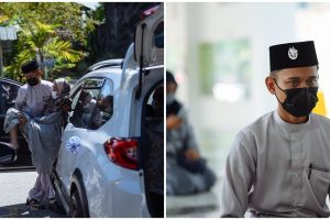 10 Momen haru pria gendong ibu yang sakit demi menyaksikan pernikahan