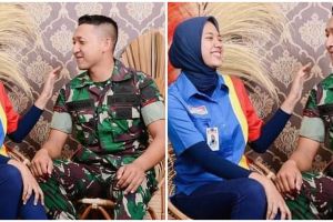 Potret prewedding pasangan beda profesi pakai seragam ini bikin baper