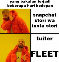 10 Meme hadirnya fitur Twitter Fleets ini bikin senyum tipis