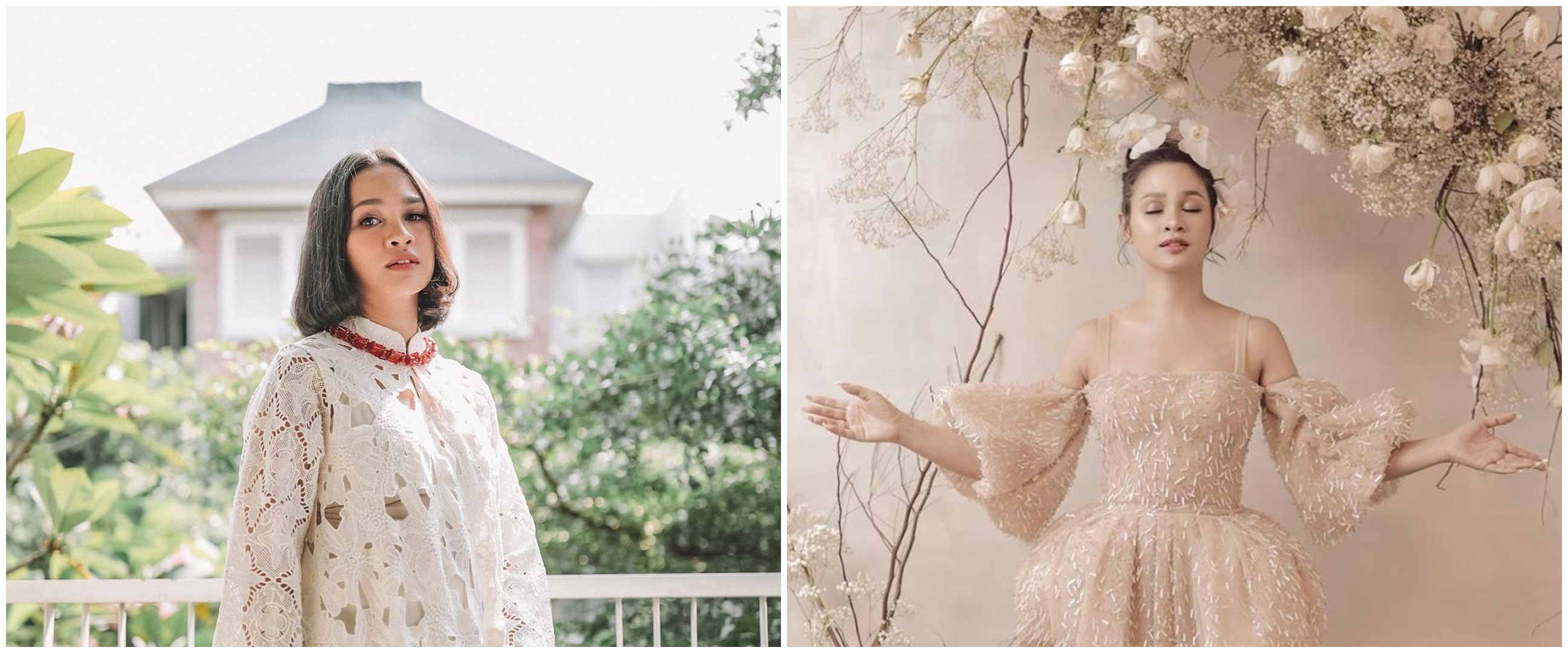 10 Gaya pemotretan Andien Aisyah bertema floral, anggun memukau