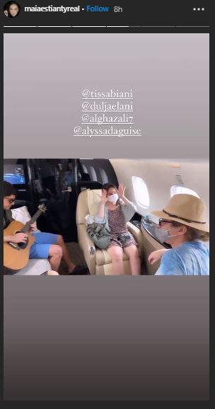 Maia Estianty ajak kekasih anaknya liburan bareng naik private jet