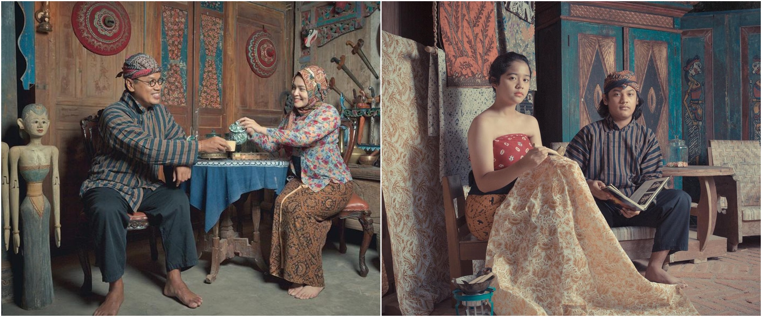 10 Pemotretan keluarga Uya Kuya dengan baju adat Jawa, klasik banget