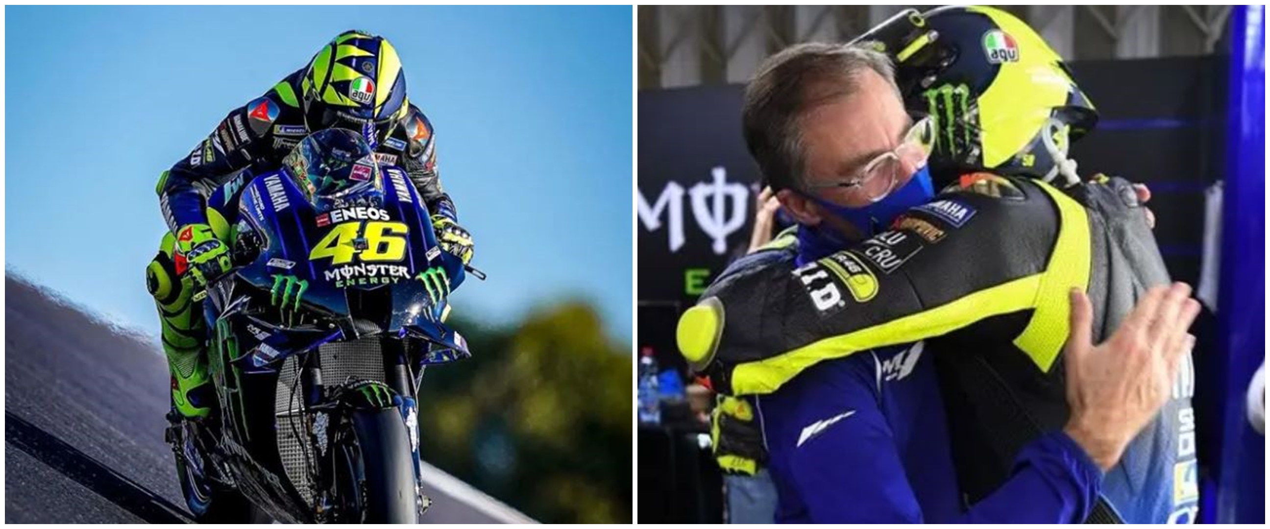 10 Momen perpisahan Valentino Rossi & Tim Pabrikan Yamaha, penuh haru