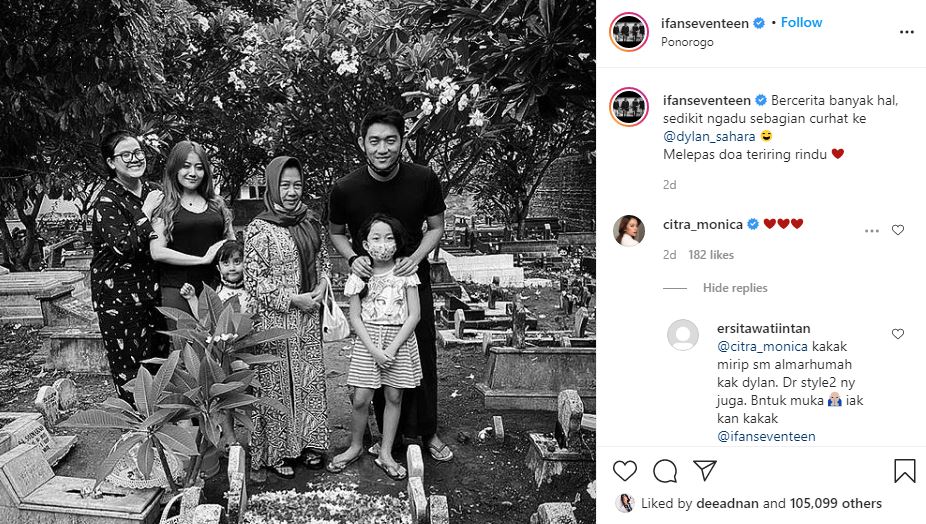 Ifan ziarah ke makam Dylan Sahara, komentar Citra Monica jadi sorotan