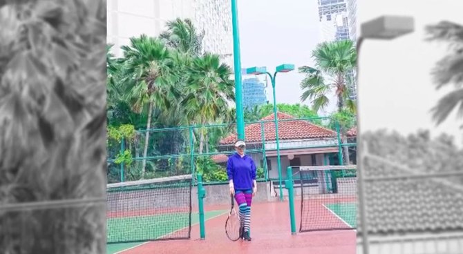 8 Gaya Syahrini olahraga tenis, penampilannya cetar membahana
