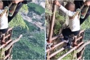 Viral video warga desa lewati 2.556 anak tangga saat beraktivitas