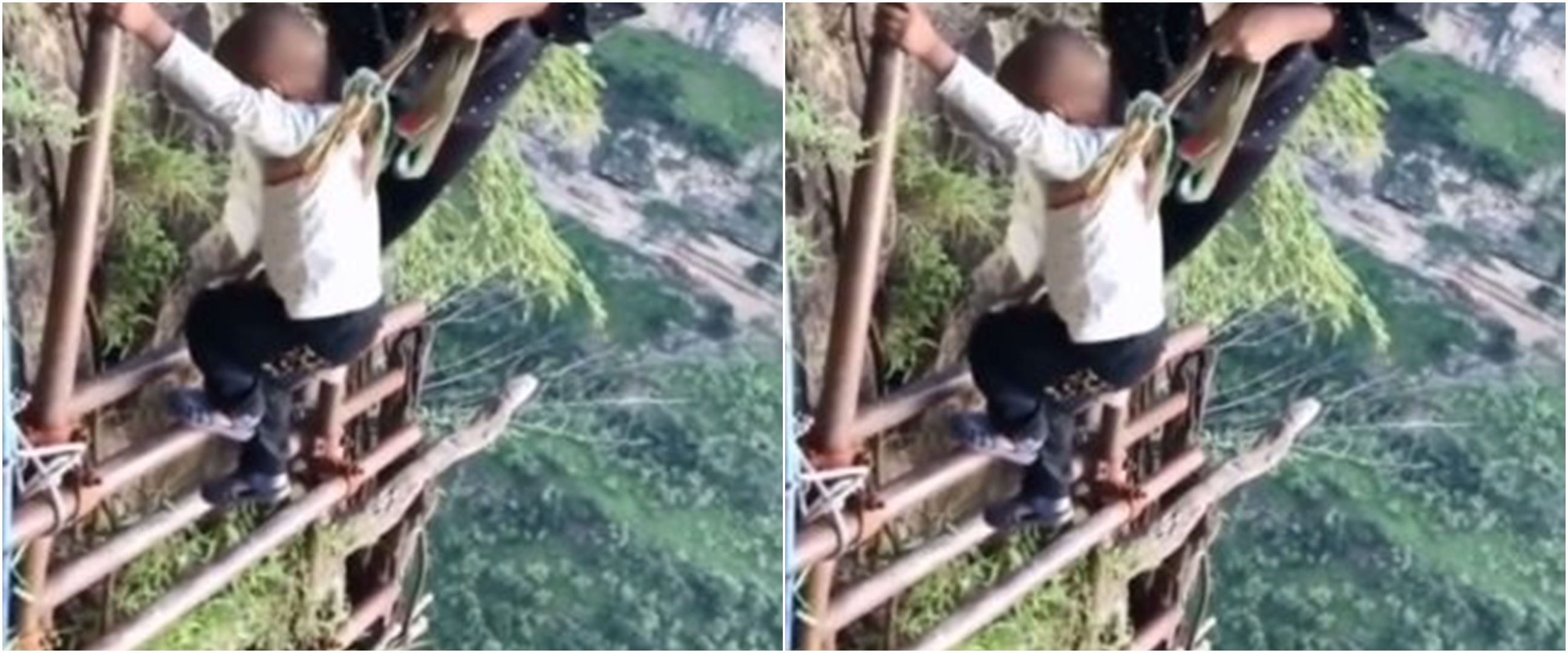 Viral video warga desa lewati 2.556 anak tangga saat beraktivitas