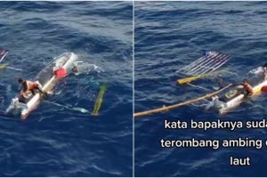 Viral penyelamatan nelayan yang terombang-ambing tiga hari di lautan