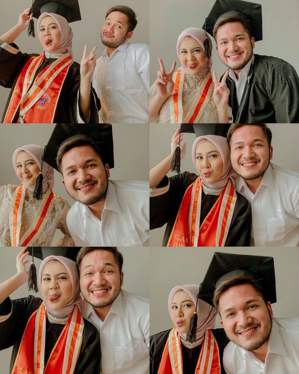 10 Momen wisuda online Kesha Ratuliu, ditemani tunangannya