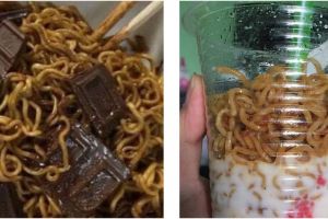 10 Cara absurd makan mi goreng ini bikin nggak jadi lapar