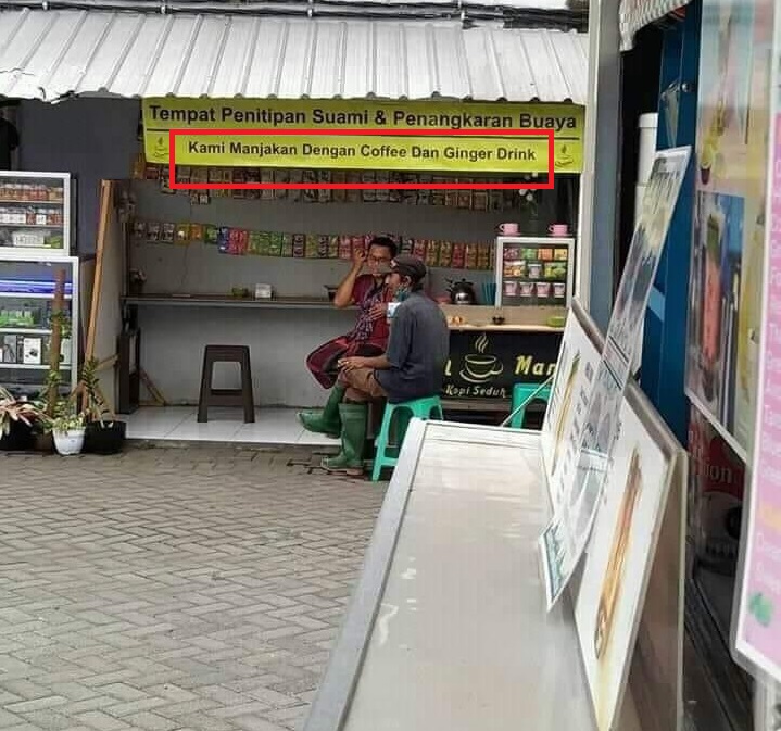 11 Keterangan di spanduk toko ini lucunya bikin pembeli nyengir