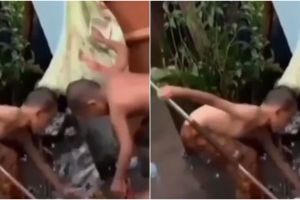 Kisah dua bocah bersihkan saluran tersumbat sampah ini bikin salut