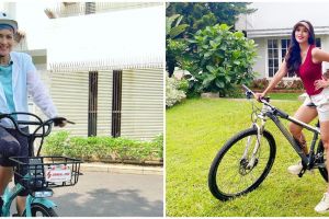 Gaya 8 seleb 90-an saat bersepeda, Diah Permatasari bak ABG