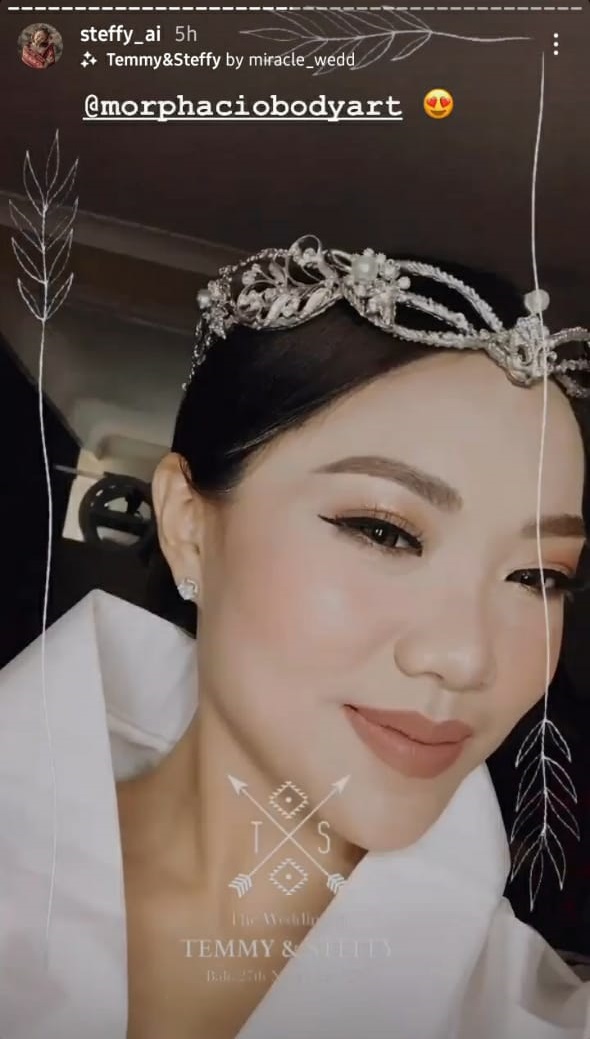 Sempat tertunda, ini 10 momen pernikahan Steffy eks Cherrybelle