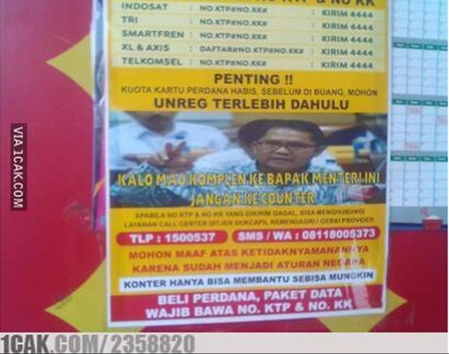 10 Tulisan lucu di spanduk warung pulsa ini kocak abis