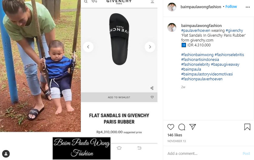 10 Harga fashion Paula Verhoeven saat momong Kiano, bikin melongo