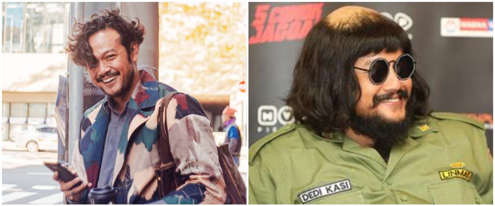 Beda gaya 7 seleb saat jadi hansip dan keseharian, bikin pangling