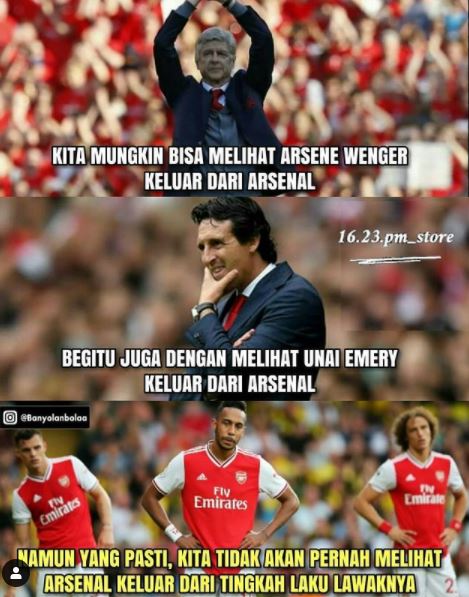 10 Meme performa buruk Arsenal saat awal musim ini bikin ketawa jahat