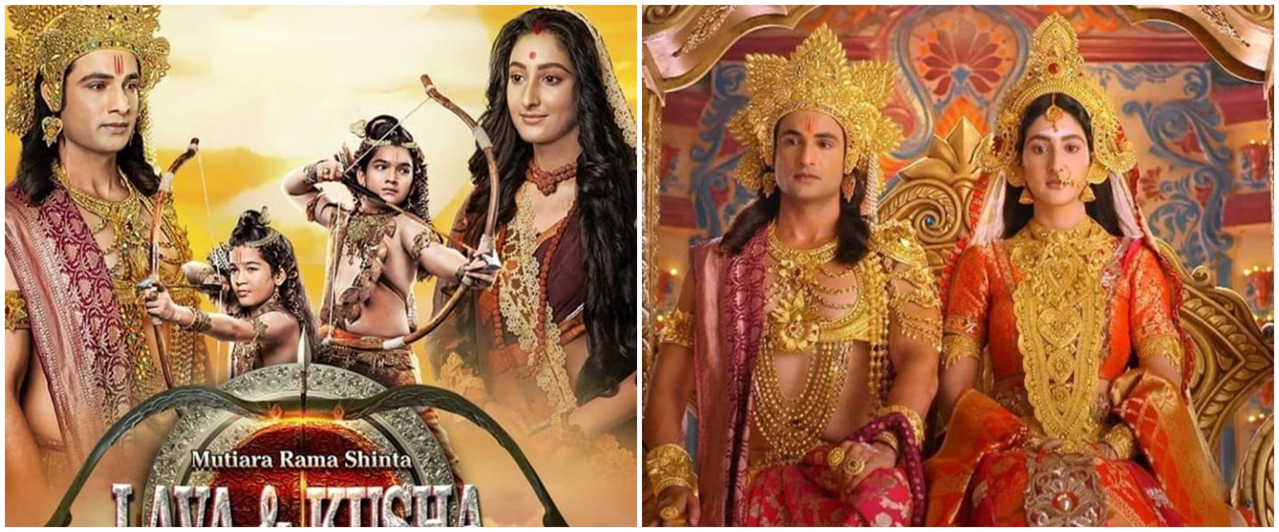 Beda penampilan 5 pemain Lava & Kusha di serial dan keseharian