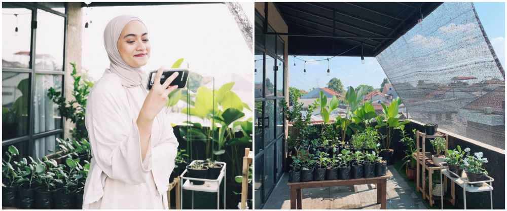 Penampakan kebun rooftop 6 seleb ini indah dan asri