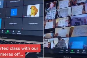 Kejutan untuk dosen di kuliah online ini bikin mahasiswa terenyuh