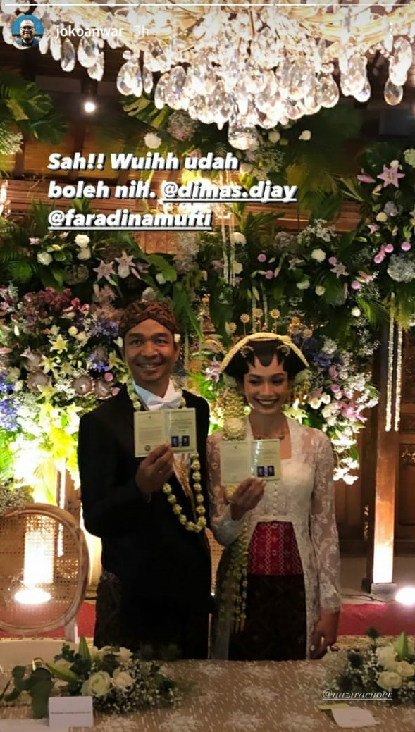 Sah, ini 7 momen pernikahan Dimas Djay dan Faradina Mufti