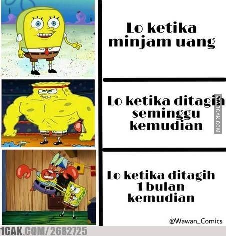 10 Meme lucu temen minjem uang tapi tak tahu diri, bikin dahi berkerut