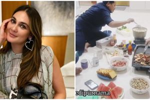 7 Potret Luna Maya makan lesehan bareng ART dan karyawan, tuai pujian