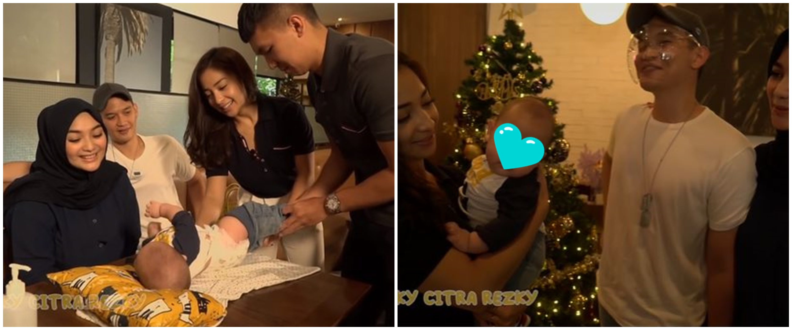 10 Momen Nikita Willy bareng baby Athar, belajar gantikan popok