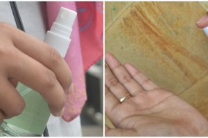 Tren pakai hand sanitizer, bukan hanya sekadar semprot