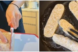 Viral bule goreng tempe tanpa bumbu & sedikit minyak, warganet heboh