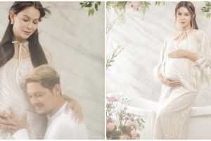 10 Potret maternity Bunga Jelitha bertema bunga, pesonanya terpancar