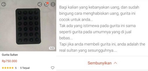 13 Deskripsi lucu barang jualan di online shop ini bikin tepuk jidat