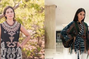 Gaya pemotretan 9 seleb kenakan kain tenun, bukti cinta Indonesia