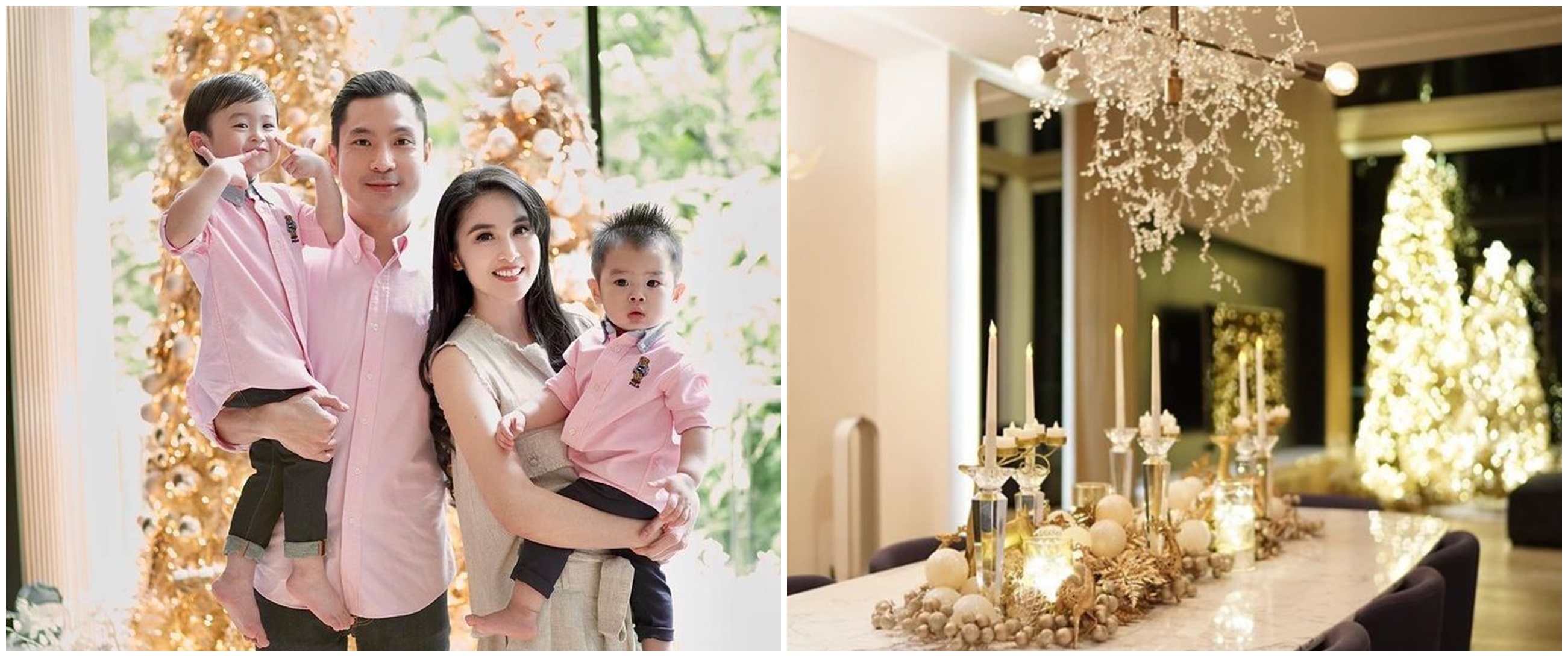 Potret dekorasi rumah 9 seleb jelang Natal, Sandra Dewi serba gold