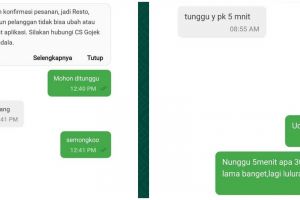 10 Chat lucu tunggu-tungguan antara penumpang & driver ojek online
