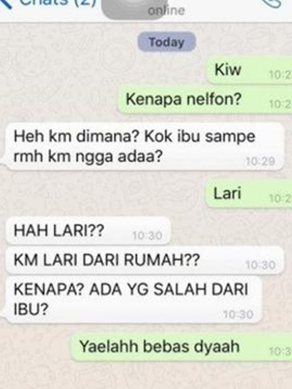 10 Chat 'terlalu perhatian' orang tua ke anak ini bikin nyengir lebar