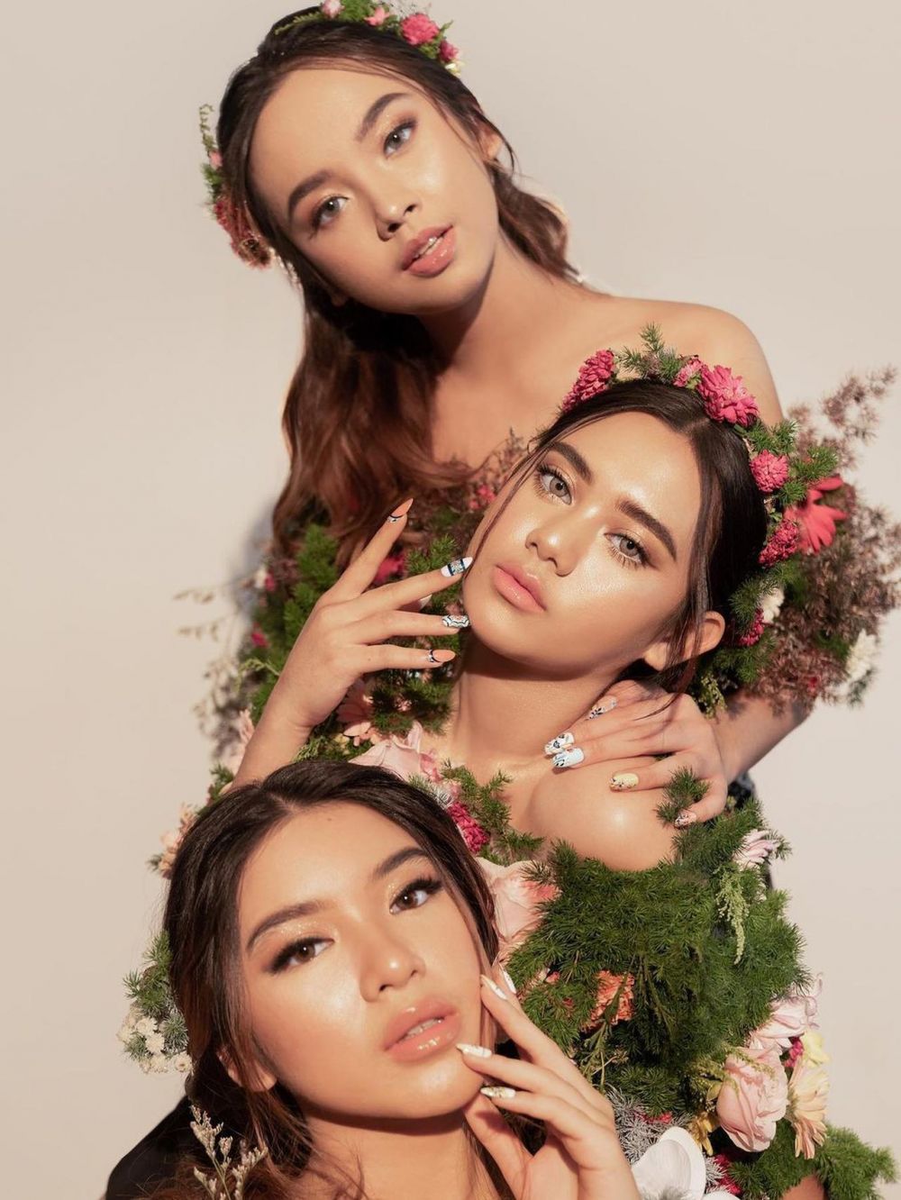 9 Pemotretan tiga finalis Indonesian Idol 2020 bertema bunga, memukau