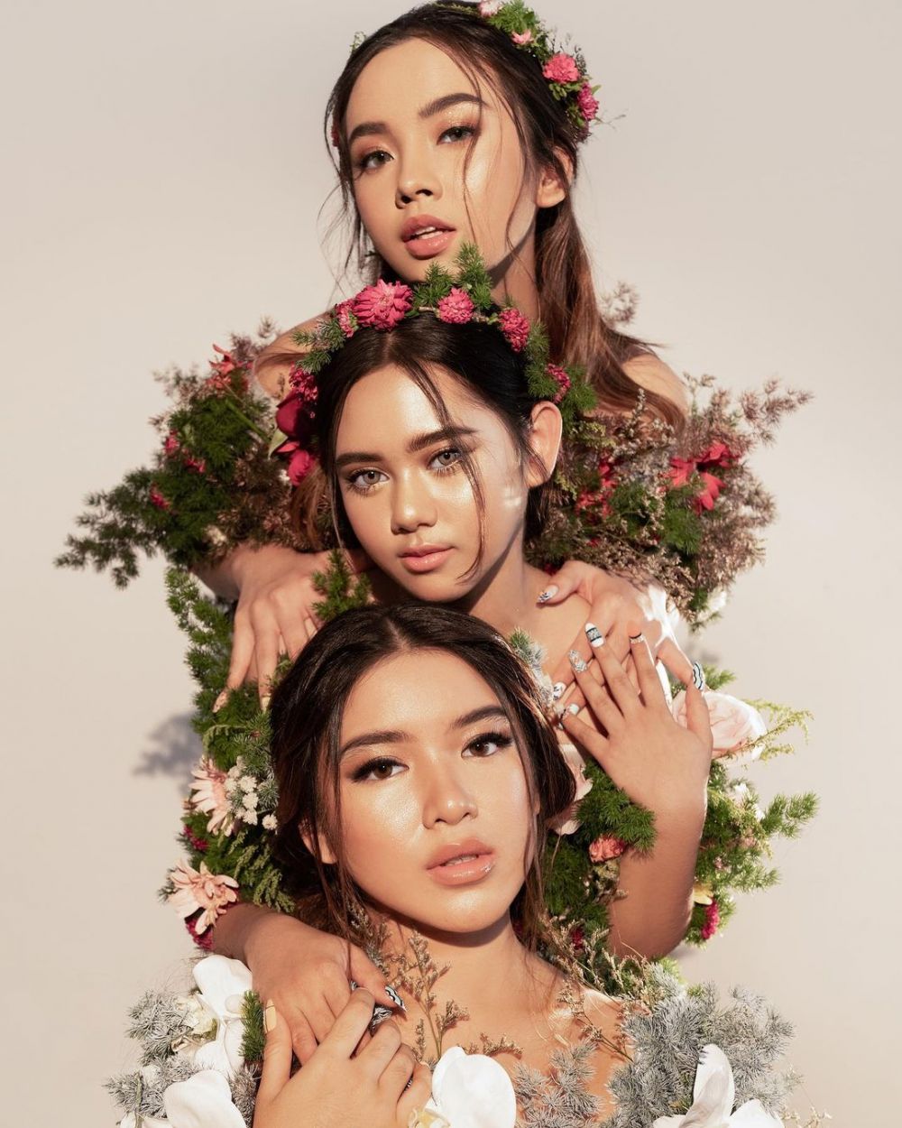 9 Pemotretan tiga finalis Indonesian Idol 2020 bertema bunga, memukau