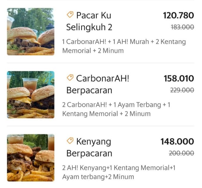 11 Nama dan deskripsi menu makanan di aplikasi ojek online, kocak